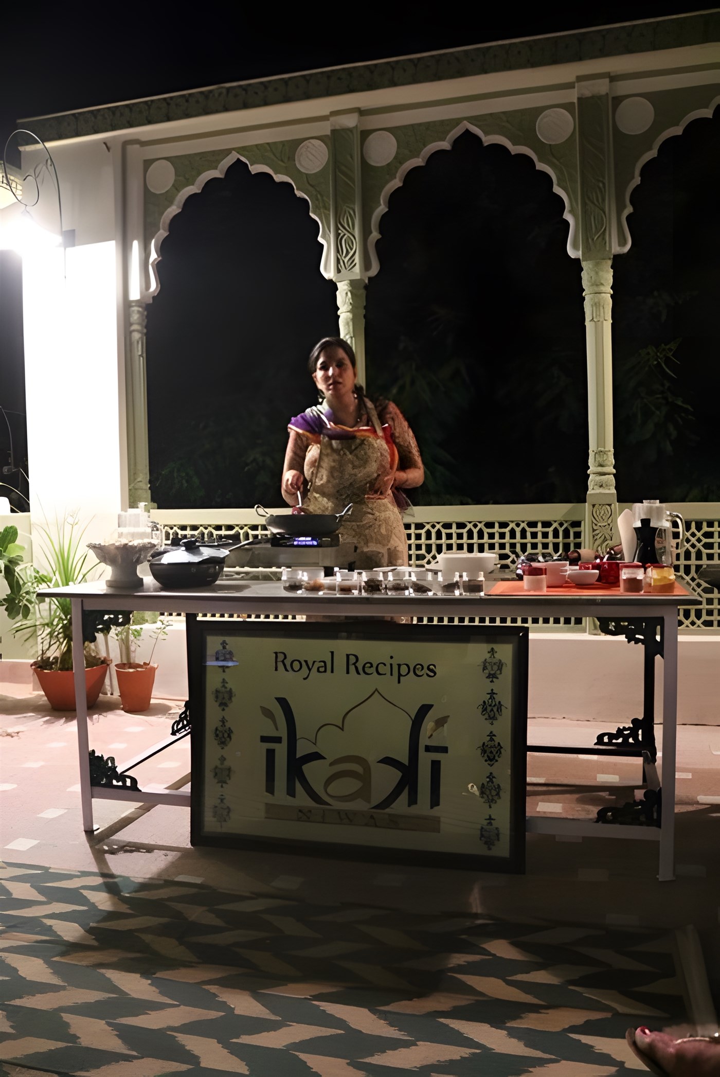 Cooking demonstration at Ikaki Niwas