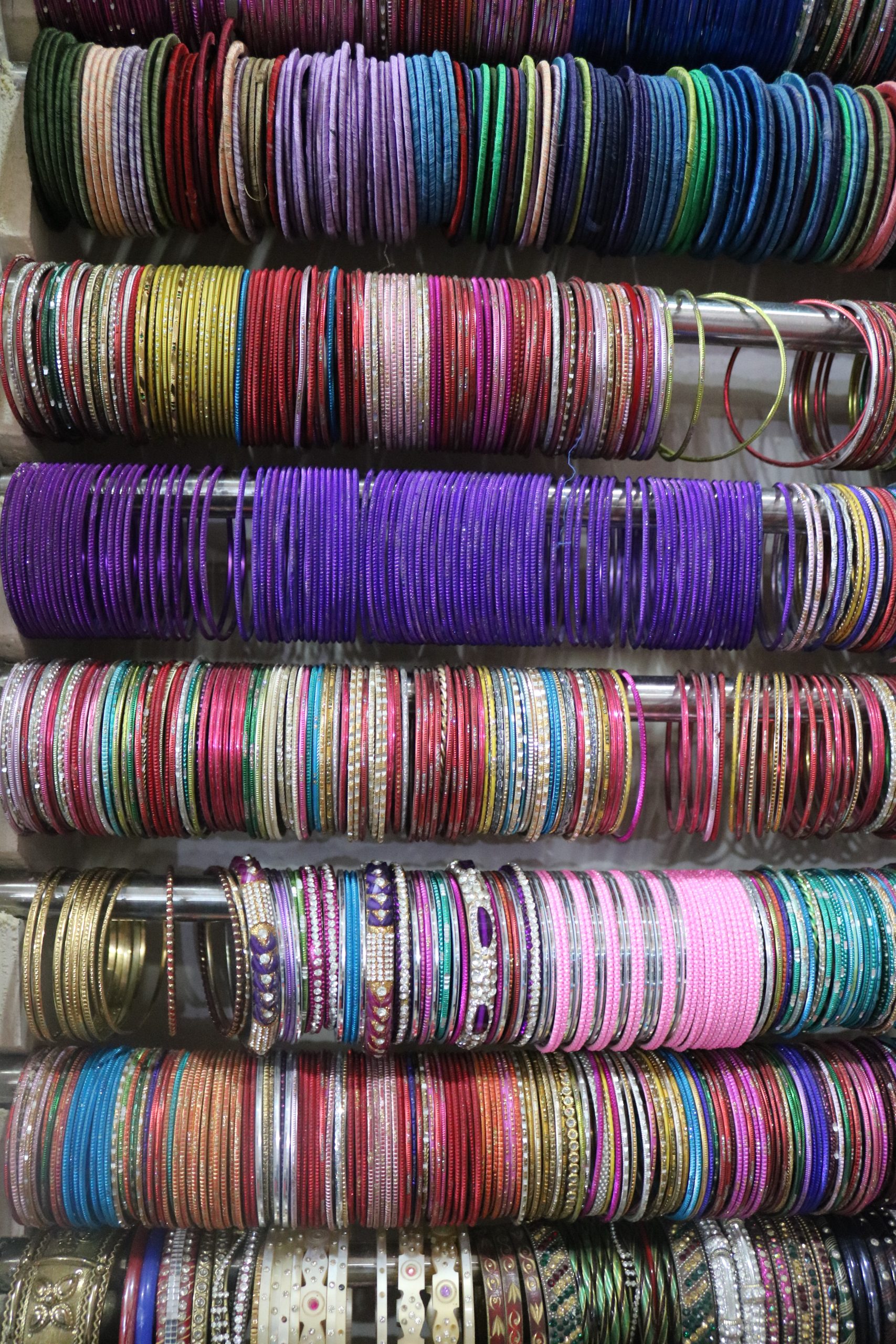 Colourful bracelets at Bapu Bazaar