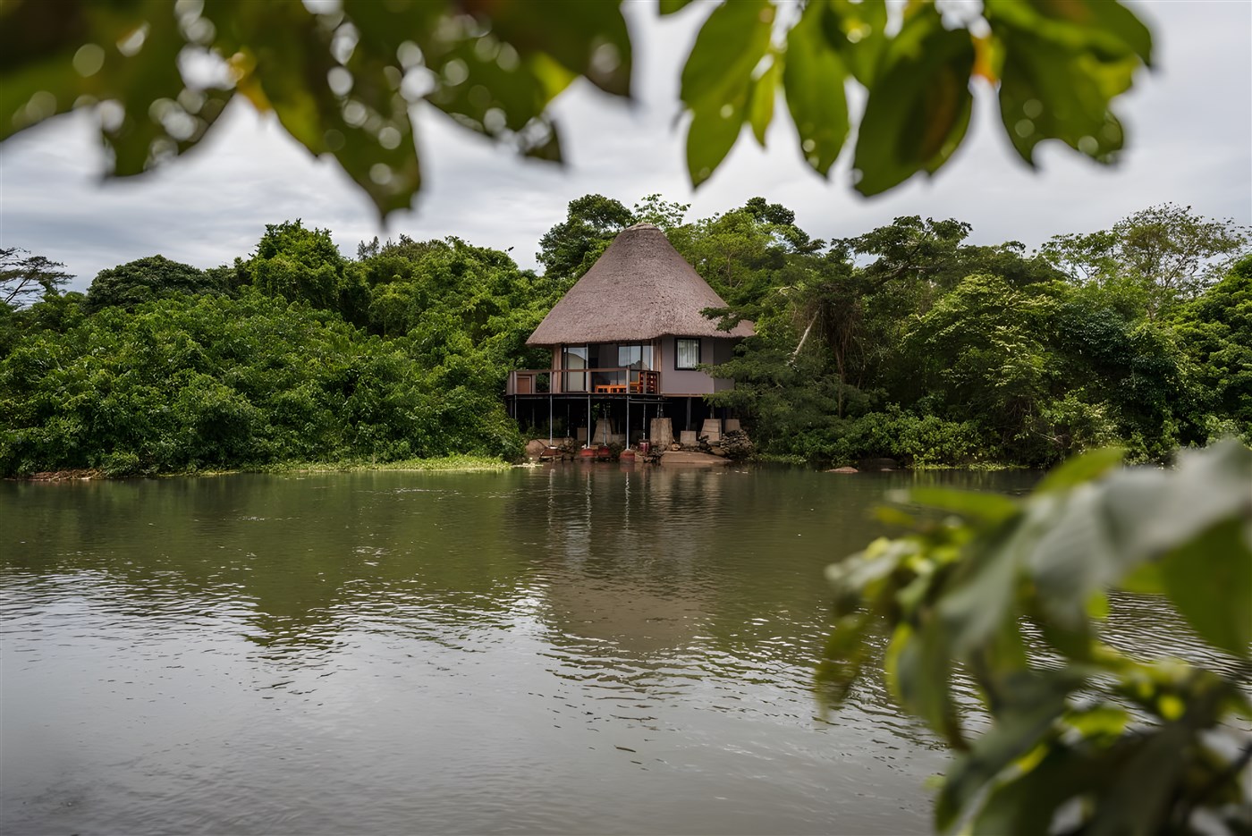 This hut on a private island within the mightly Nine River in Uganda is an amazingly unusual place to stay.