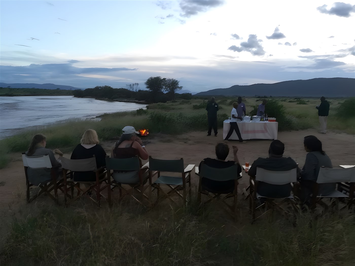 Sundowners at Elephant Bedroom camp