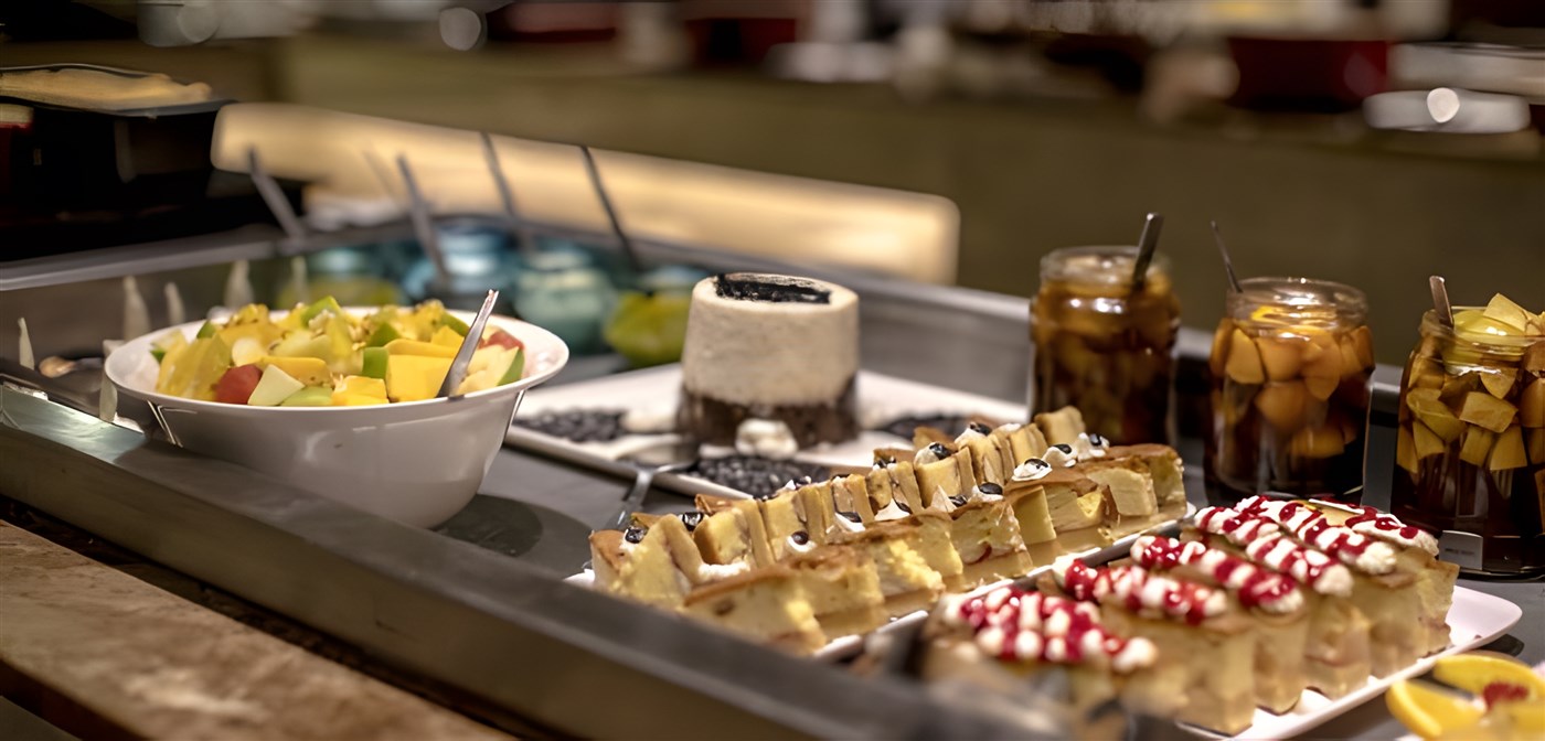 A buffet restaurant whilst on Safari