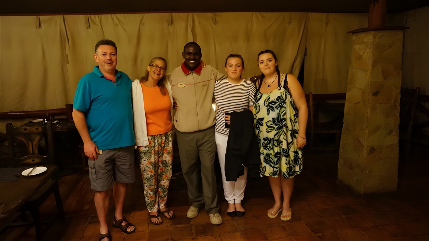 Family group with Somak driver in Kenya