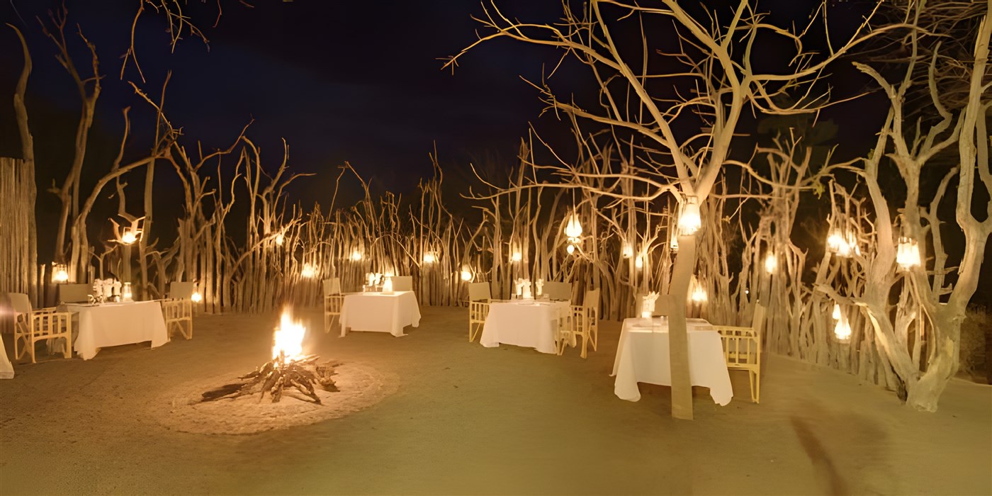 Evening dining at Kapama Karula in South Africa