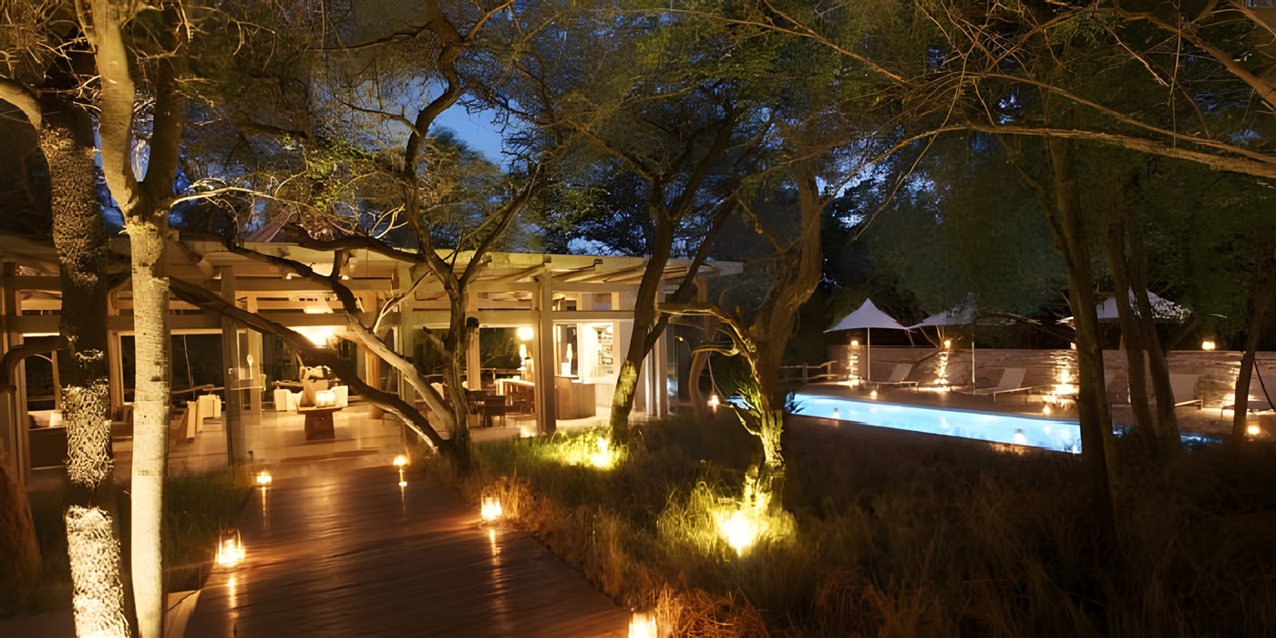 Communal area and pool Kapama Karula in South Africa