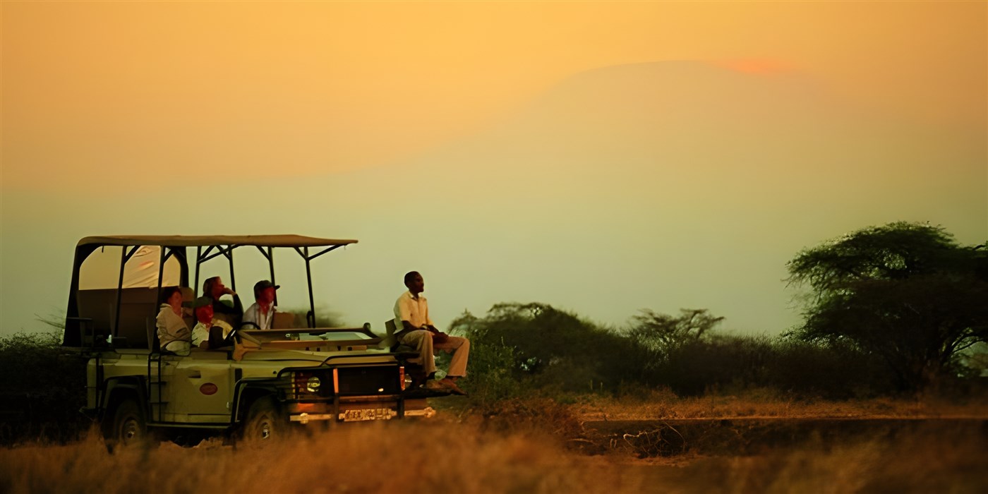 Sunset safari, Amboseli, Kenya