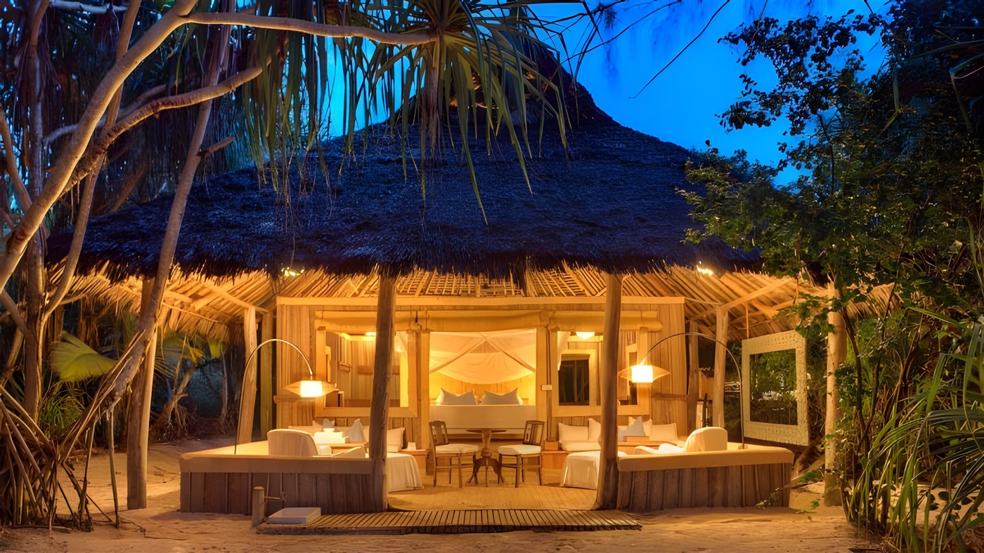 The accommodation at &Beyond Mnemba Island, Zanzibar