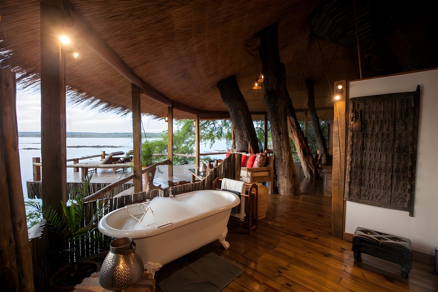 Romantic bath in Tongabezi Lodge, Zambia
