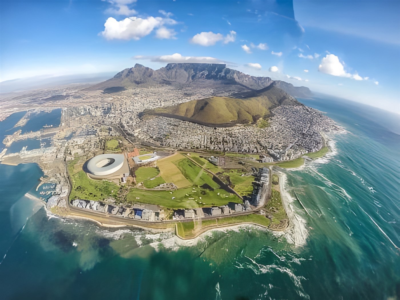 Birds Eye view of Cape Town, South Africa