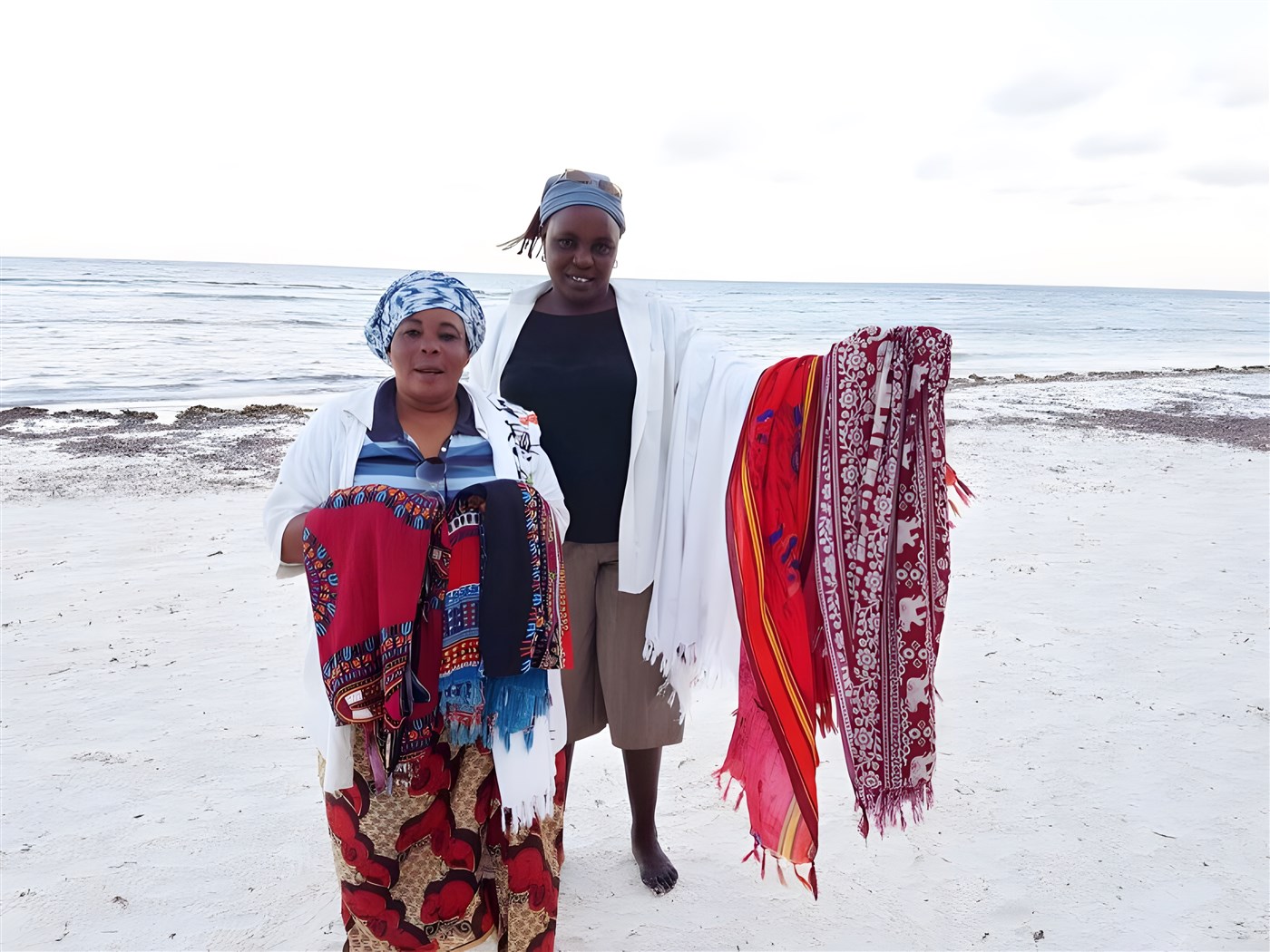 Kangas for sale on the beach in Mombasa