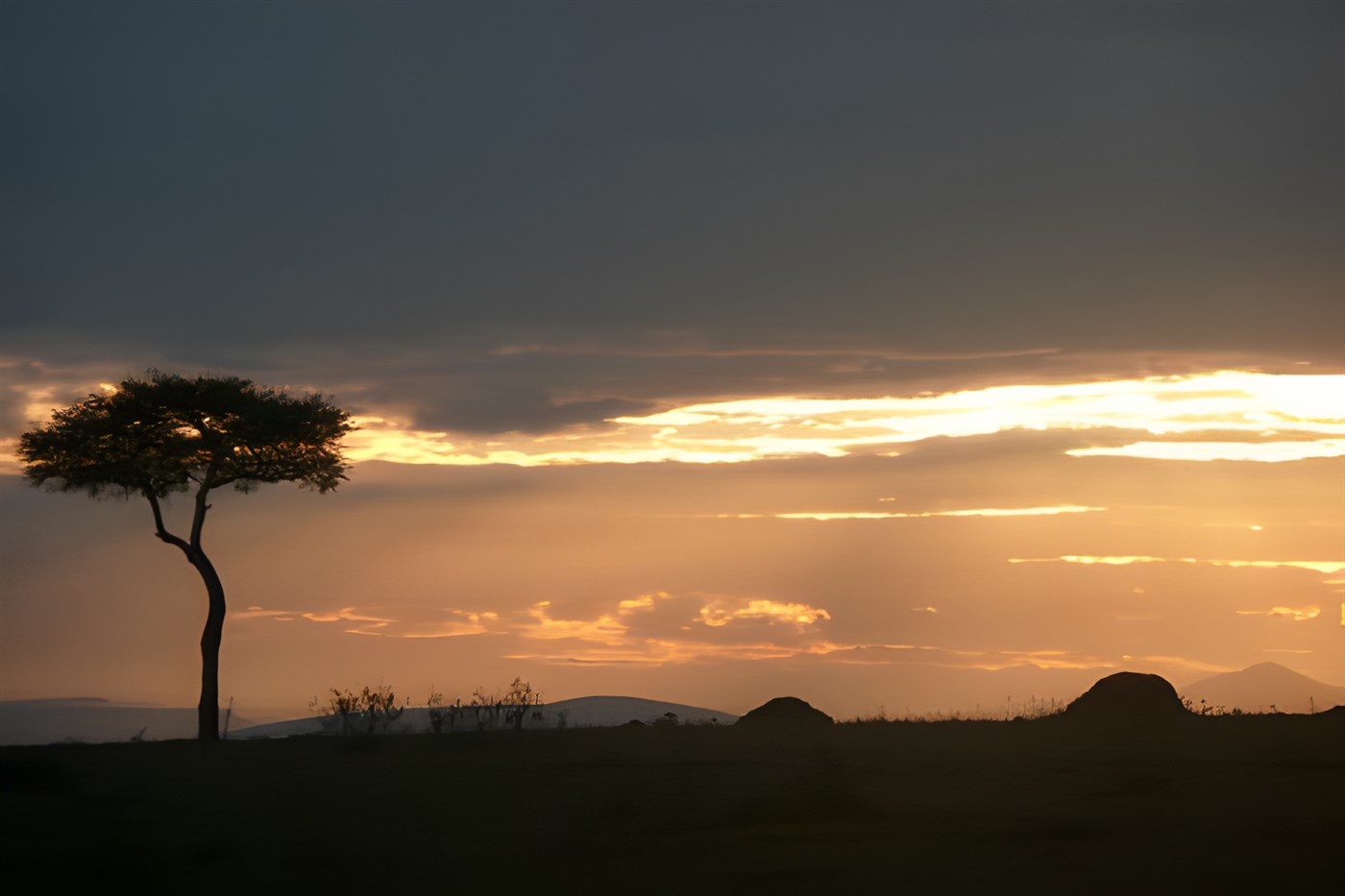 Sunset over the Kenyan plains