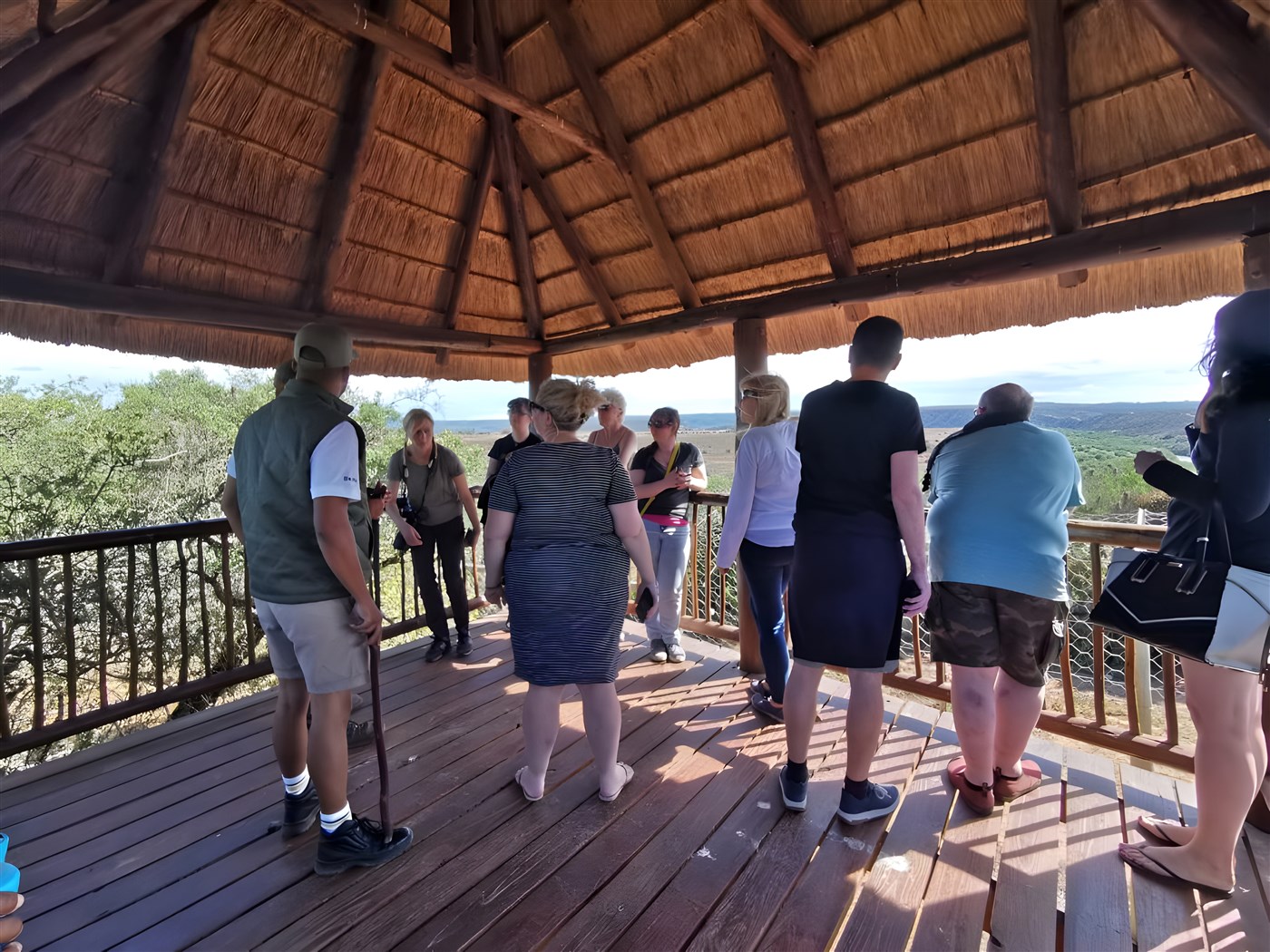 A viewing platforms at The Shamwari Big Cat Sanctuary
