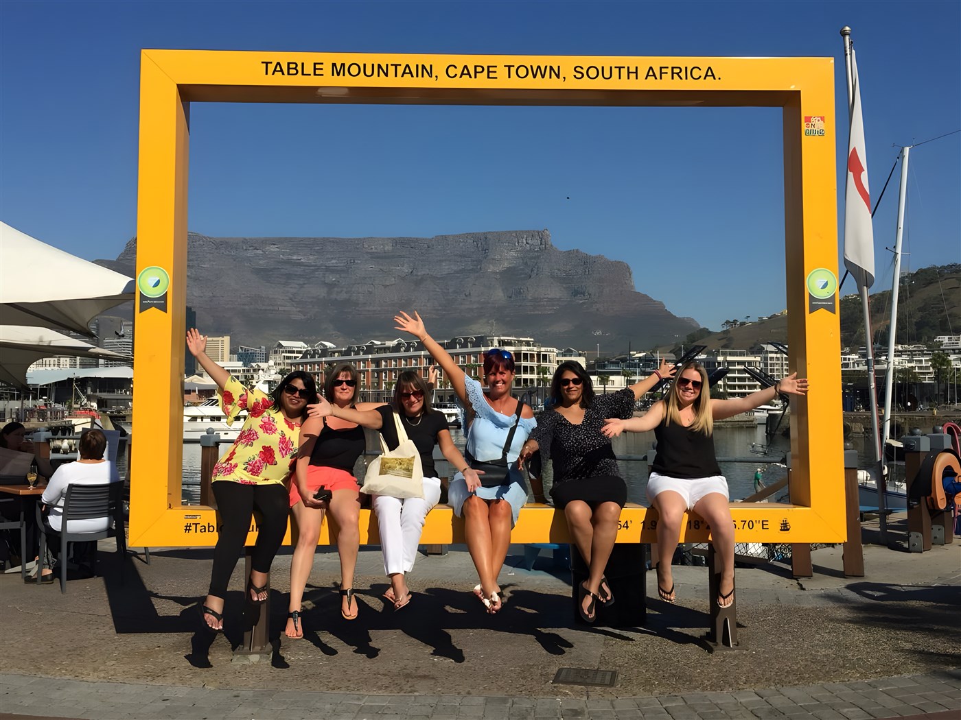 Agents in front of Table Mountain, Cape Town