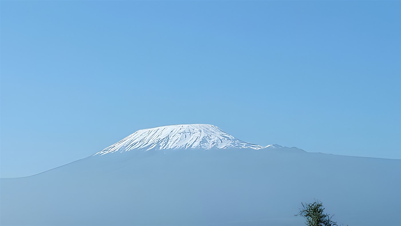 Mount Kilimanjaro as seen from Amboseli, Kenya