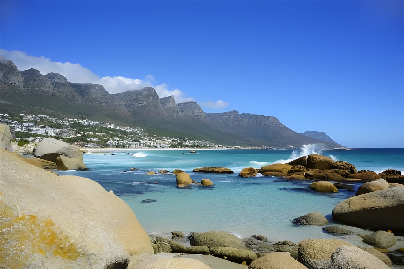 Beautiful view of Camps Bay in Cape Town
