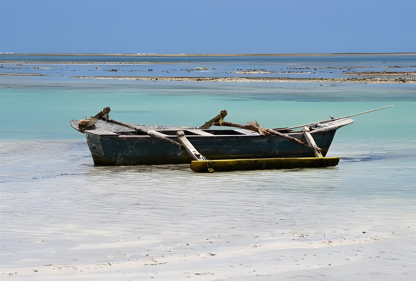 Traditional boat on the shore of Zanzibar