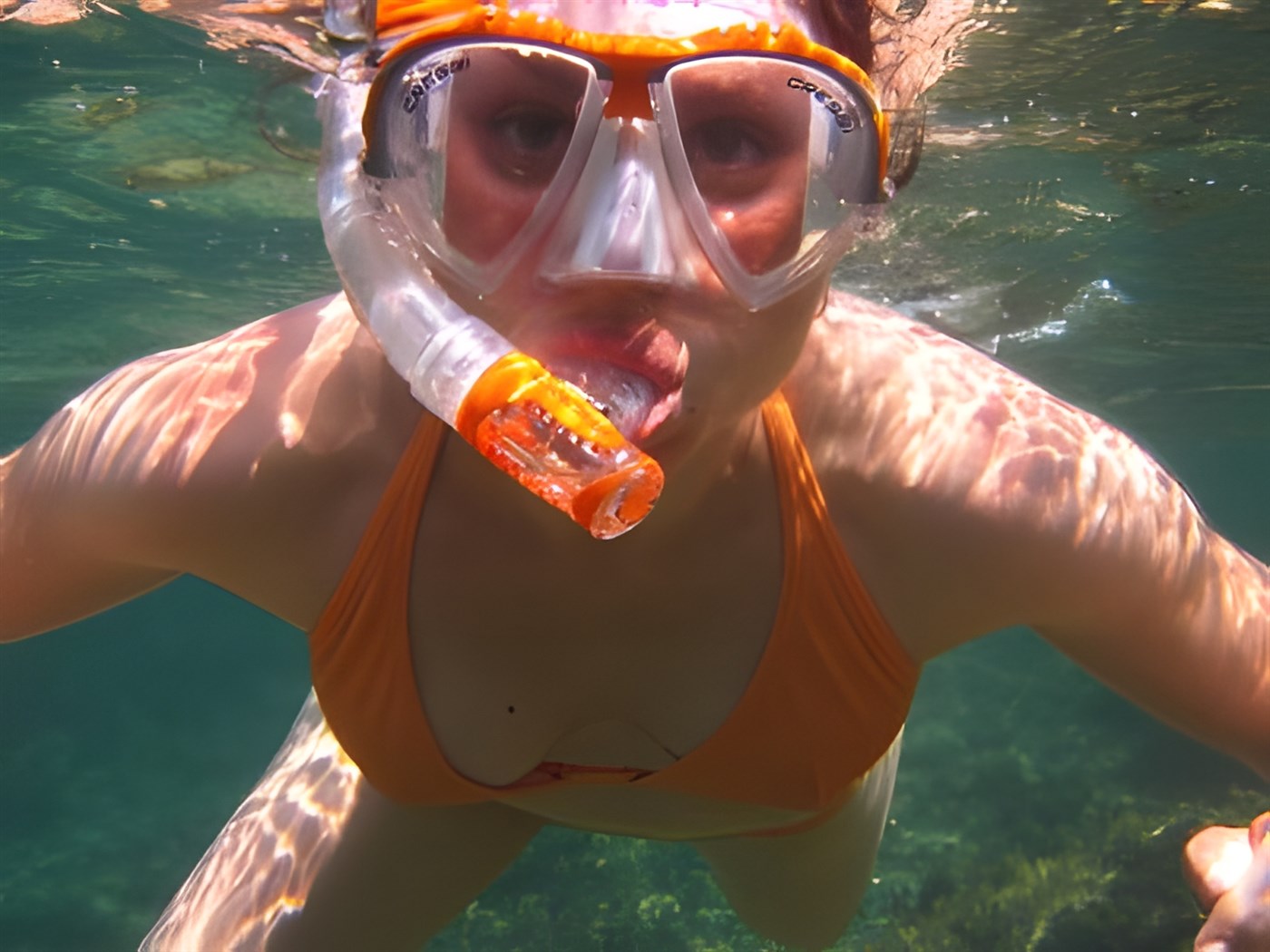 Photo of a woman snorkelling