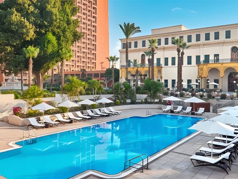 Outdoor swimming pool area