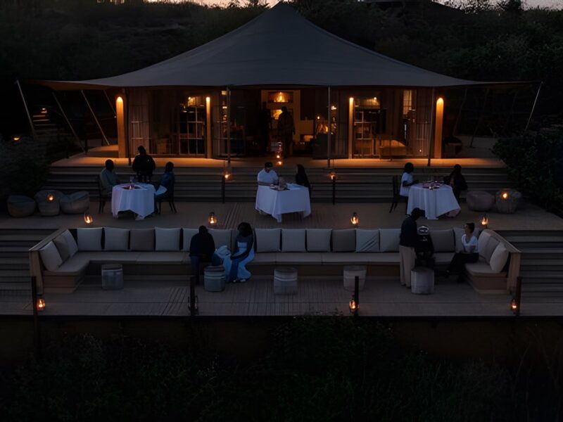 Bar and outside seating area