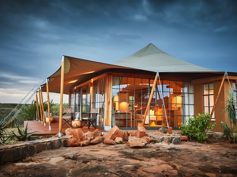 Outside tent
