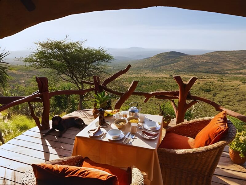 Outside breakfast area