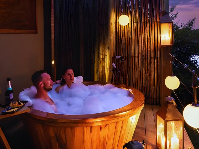 Outside jacuzzi