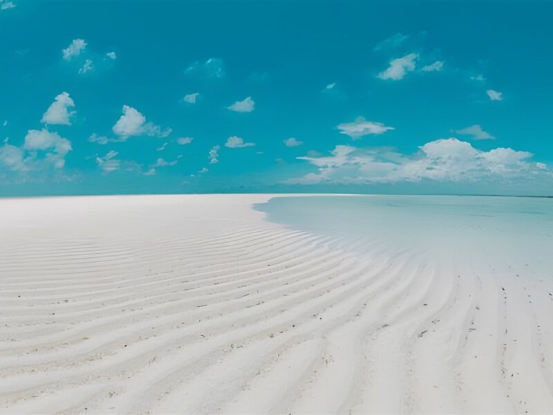 Wide white-sand beaches