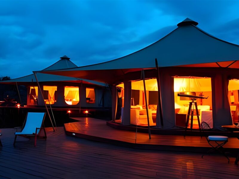Tent at night