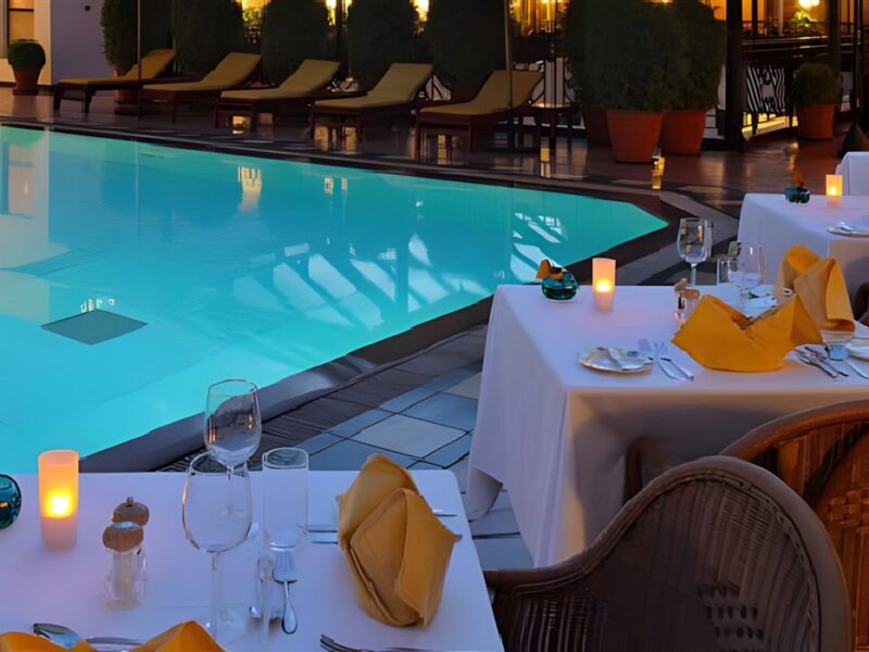 Dine by the pool