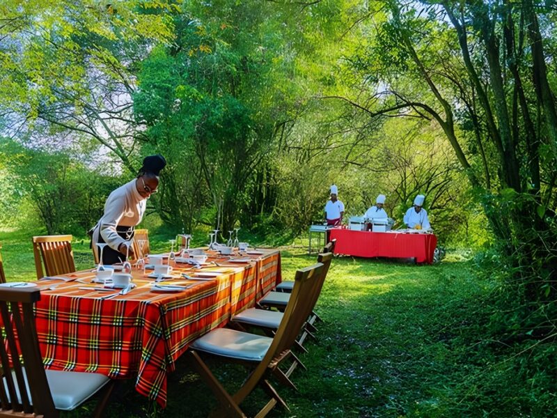 Outside eating area