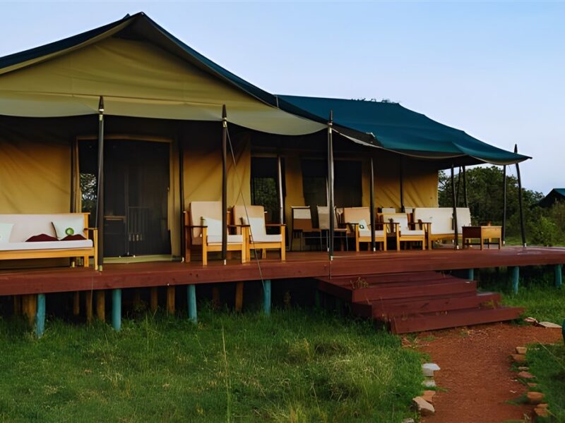 Exterior of family tent