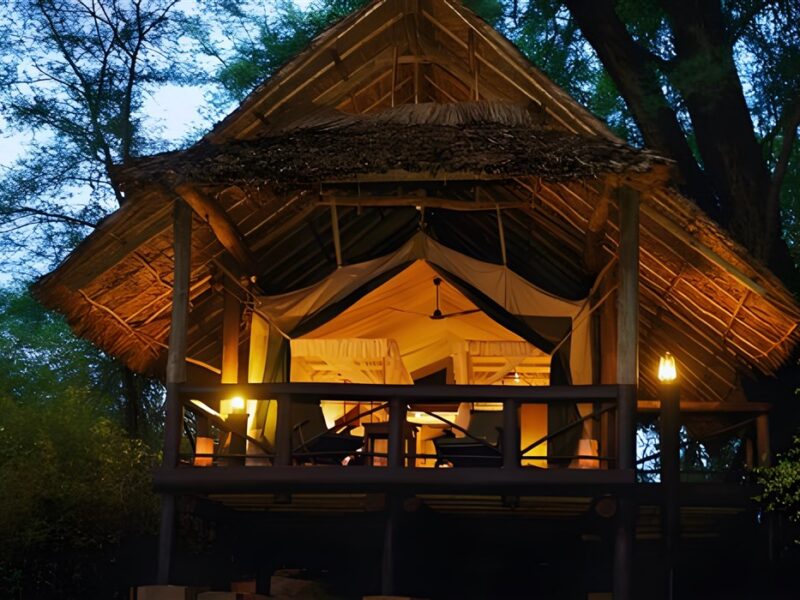 Outside view of tent