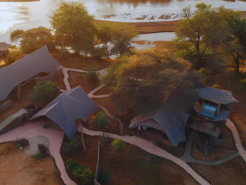 Aerial view of Larsens Camp