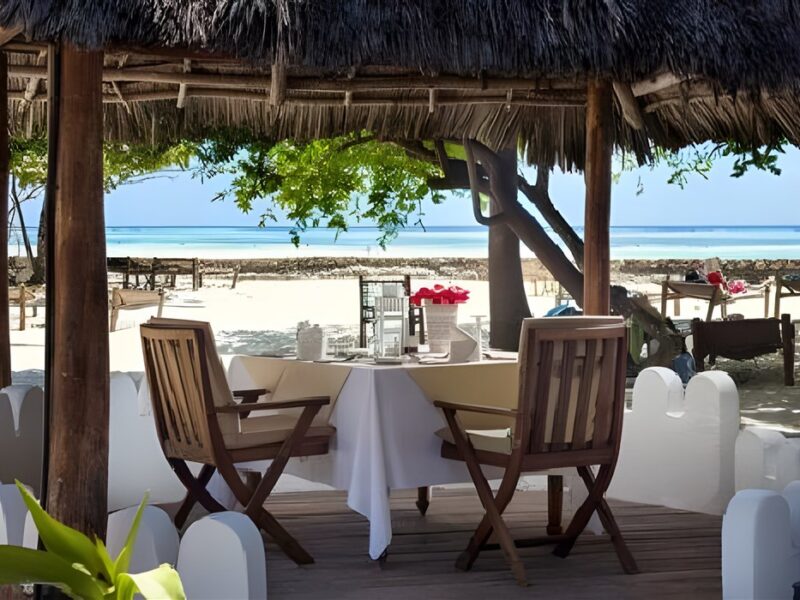 Beach side dining