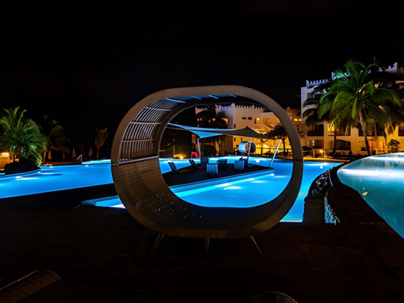 Pool at night