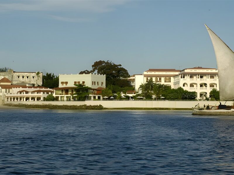 View of the hotel from sea