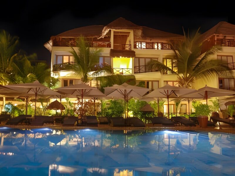 Pool at night