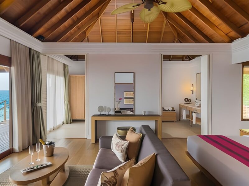 Water villa interior