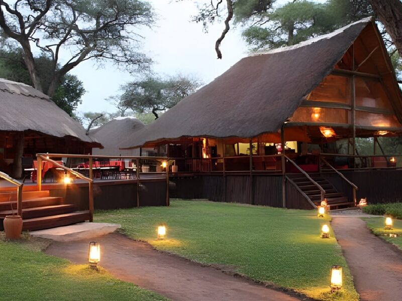 Lodge at night