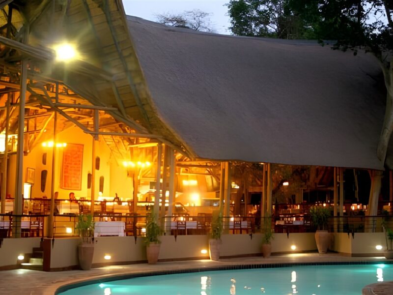 Dine beside the pool