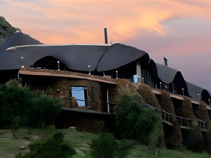 Lodge at sunrise