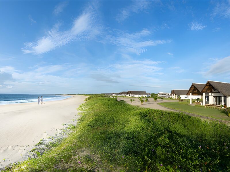 Beachfront location