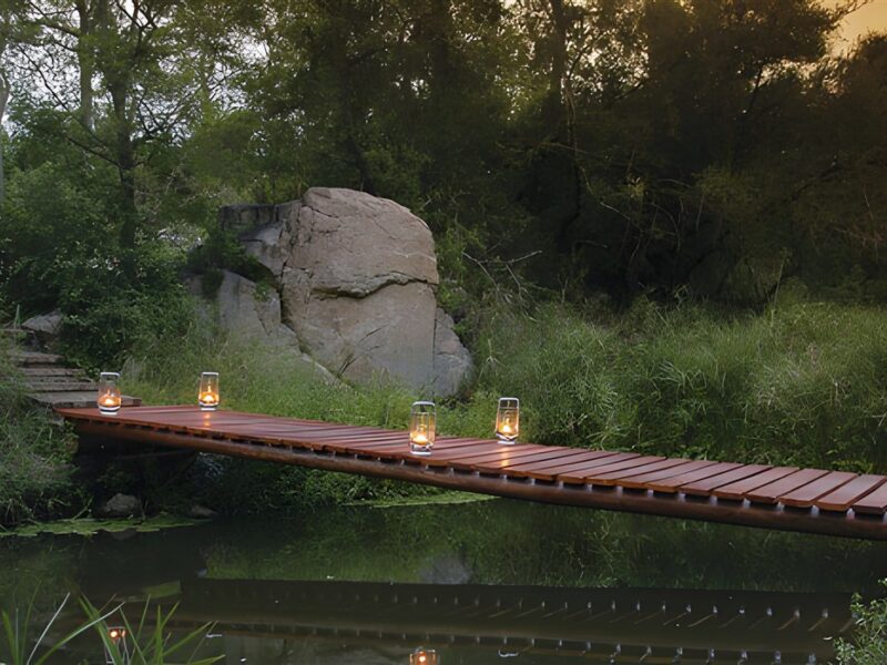 Bridge to pool