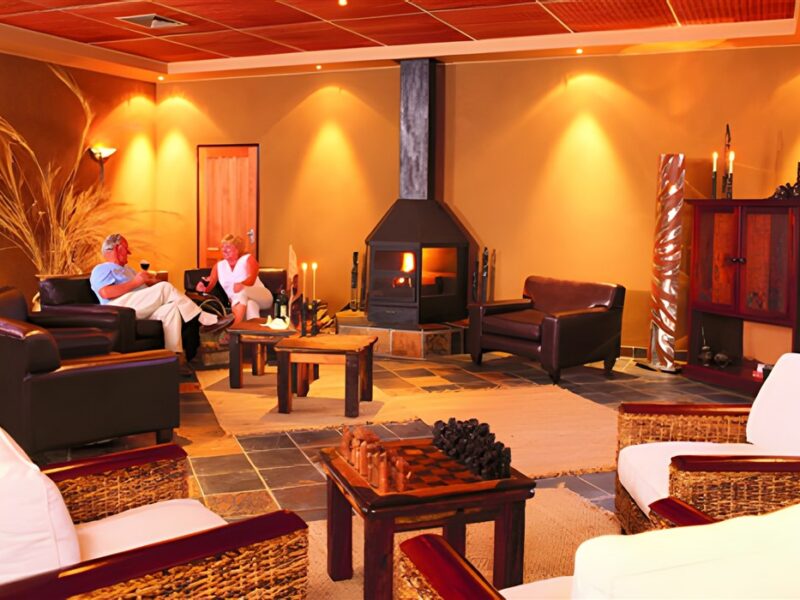 A drink in the lounge