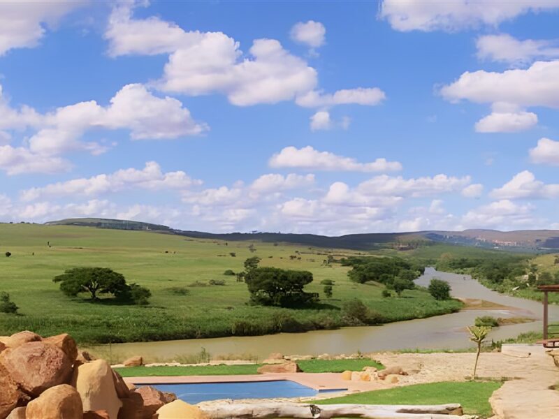 View over pool