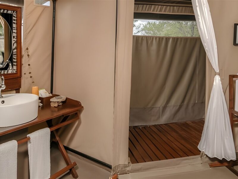 Luxury tent bathroom