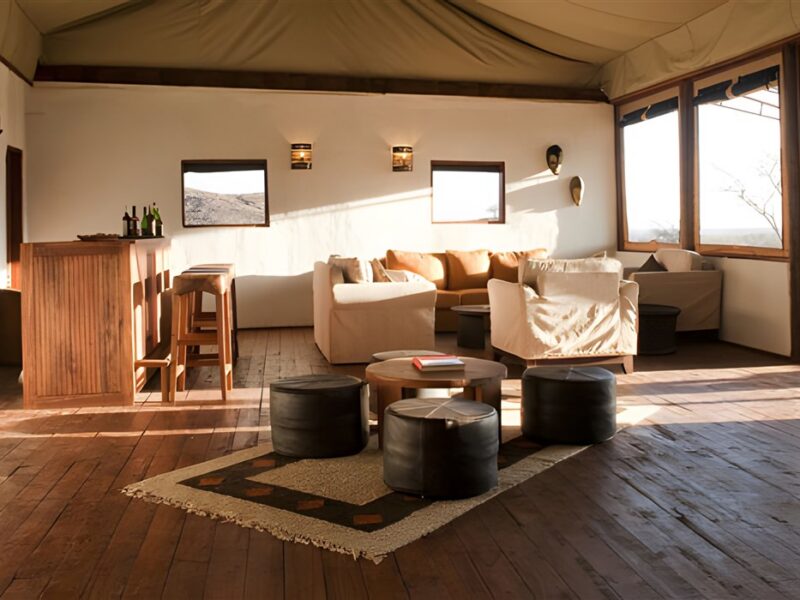 Mess tent interior