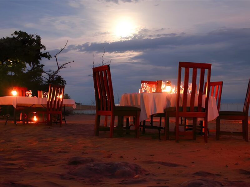 Beach dining