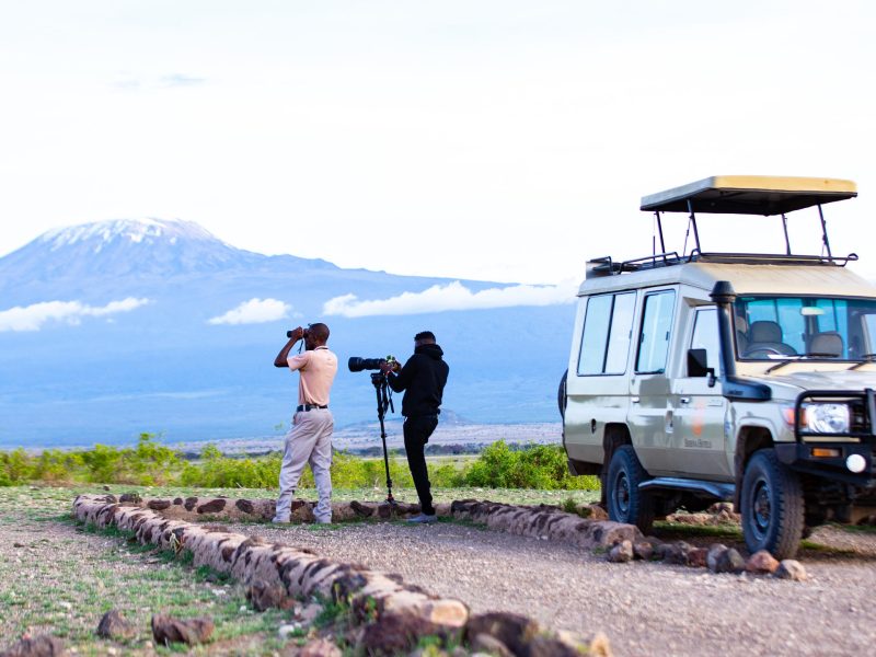 Guided bird watching in Amboseli