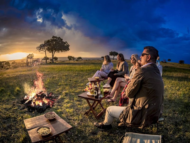 sundowners at Karen Blixen Camp