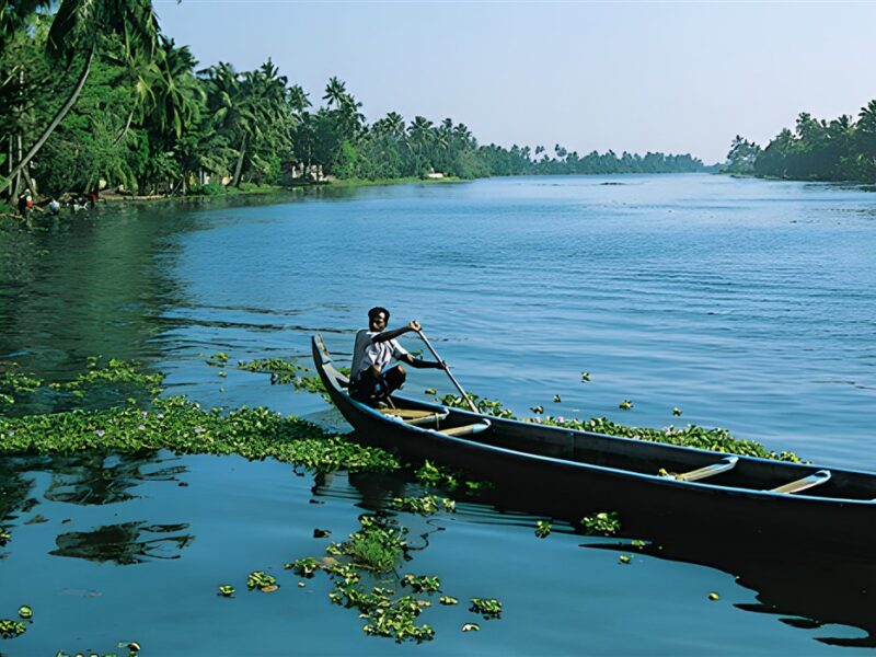 Canoeing in the backwaters